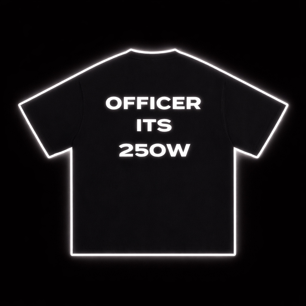Wheelsup 'Officer, It's 250W' Tee