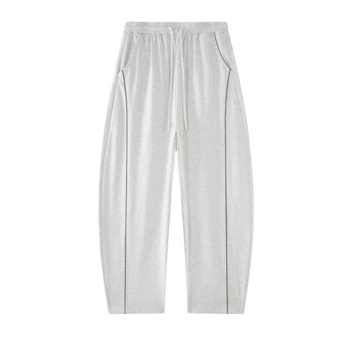 Wheelsup Baggy Sweatpants in White, back view