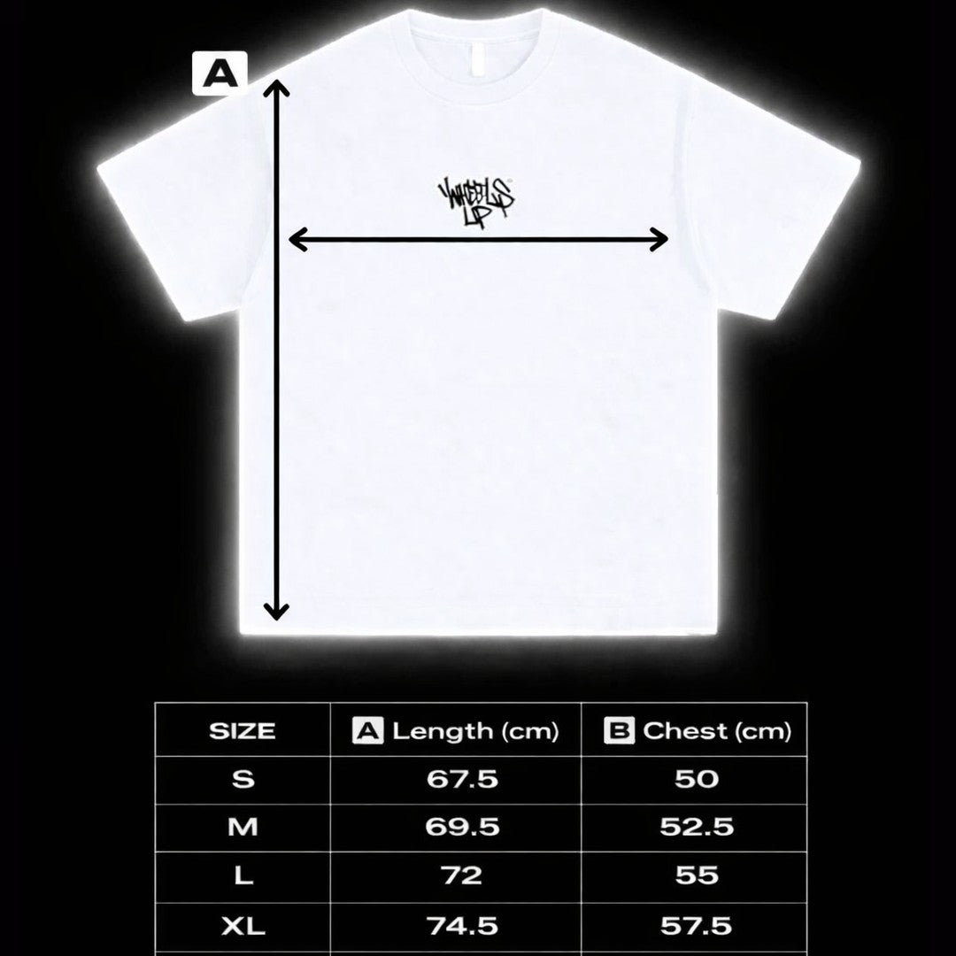 Wheelsup Tee V1 -White